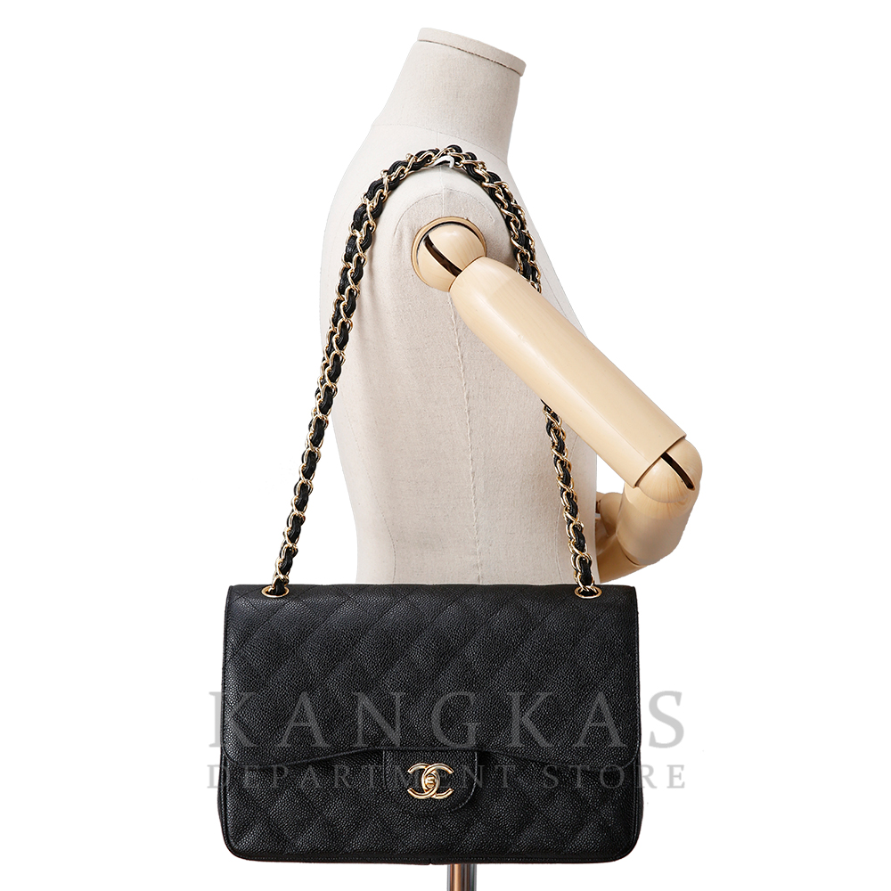 CHANEL(USED)샤넬 클래식 캐비어 점보 블랙