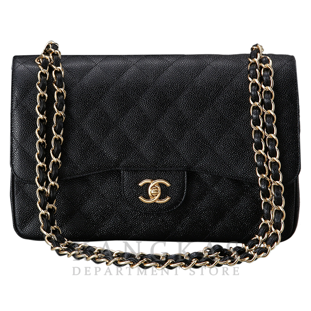 CHANEL(USED)샤넬 클래식 캐비어 점보 블랙