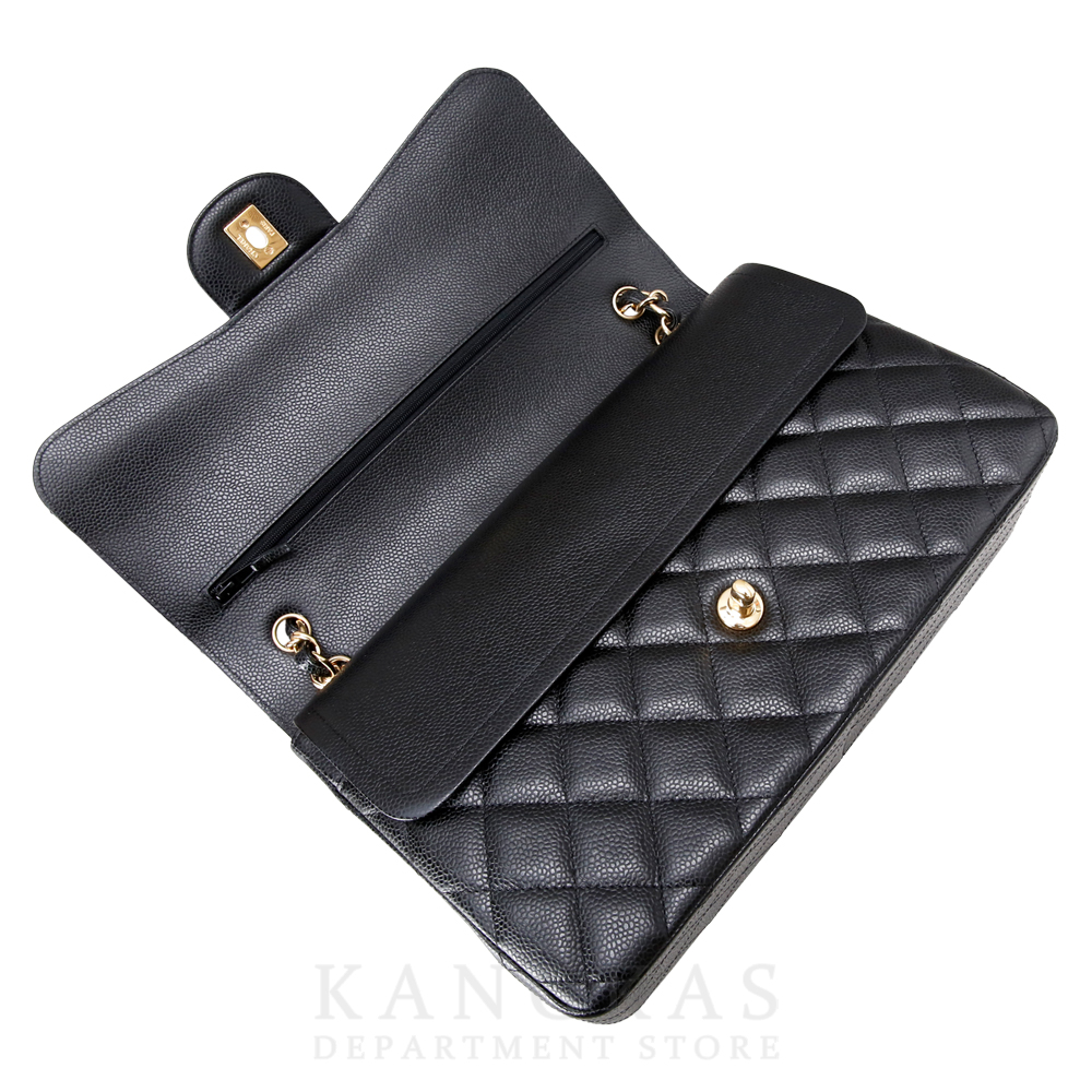 CHANEL(USED)샤넬 클래식 캐비어 점보 블랙