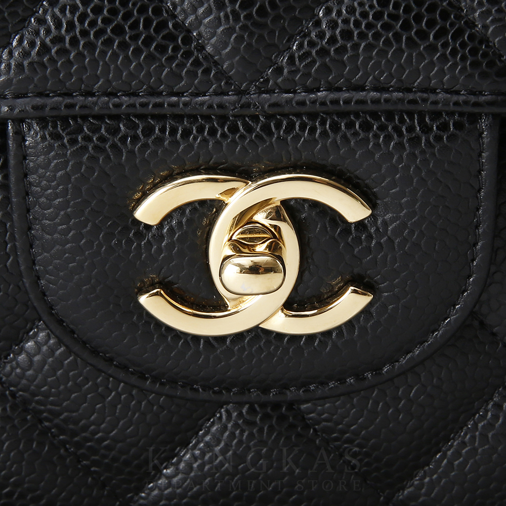 CHANEL(USED)샤넬 클래식 캐비어 점보 블랙