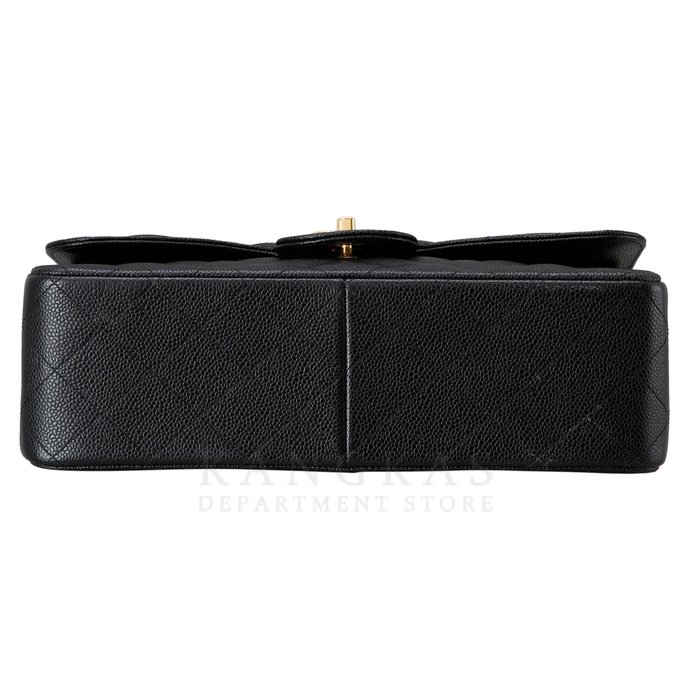 CHANEL(USED)샤넬 클래식 캐비어 점보 블랙 금장