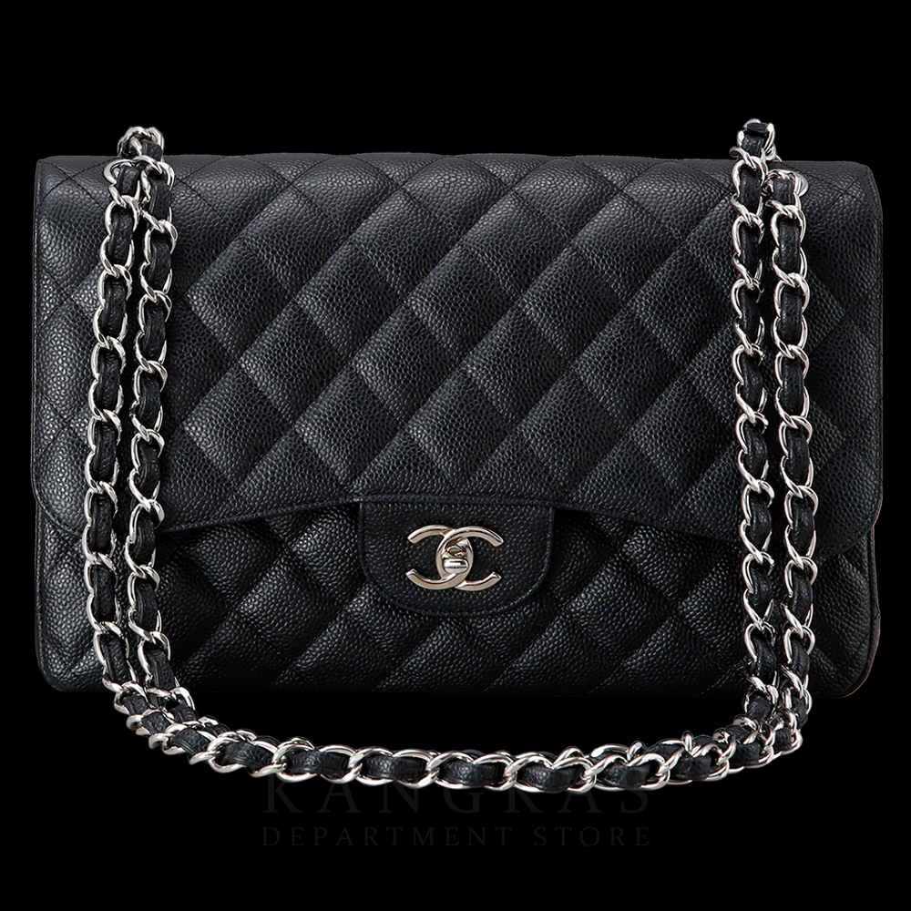 CHANEL(USED)샤넬 클래식 캐비어 점보 블랙