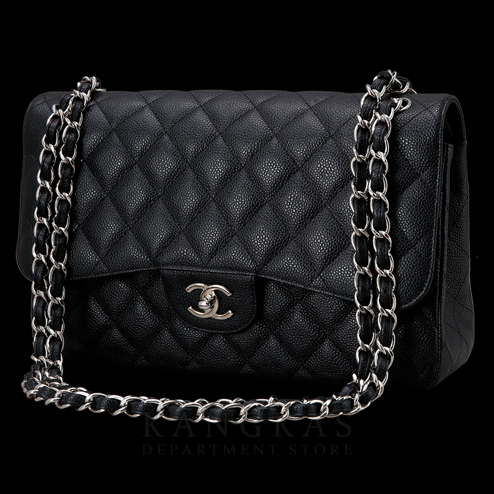 CHANEL(USED)샤넬 클래식 캐비어 점보 블랙