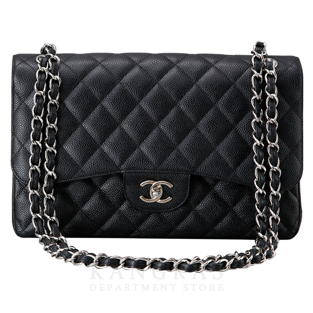 CHANEL(USED)샤넬 클래식 캐비어 점보 블랙