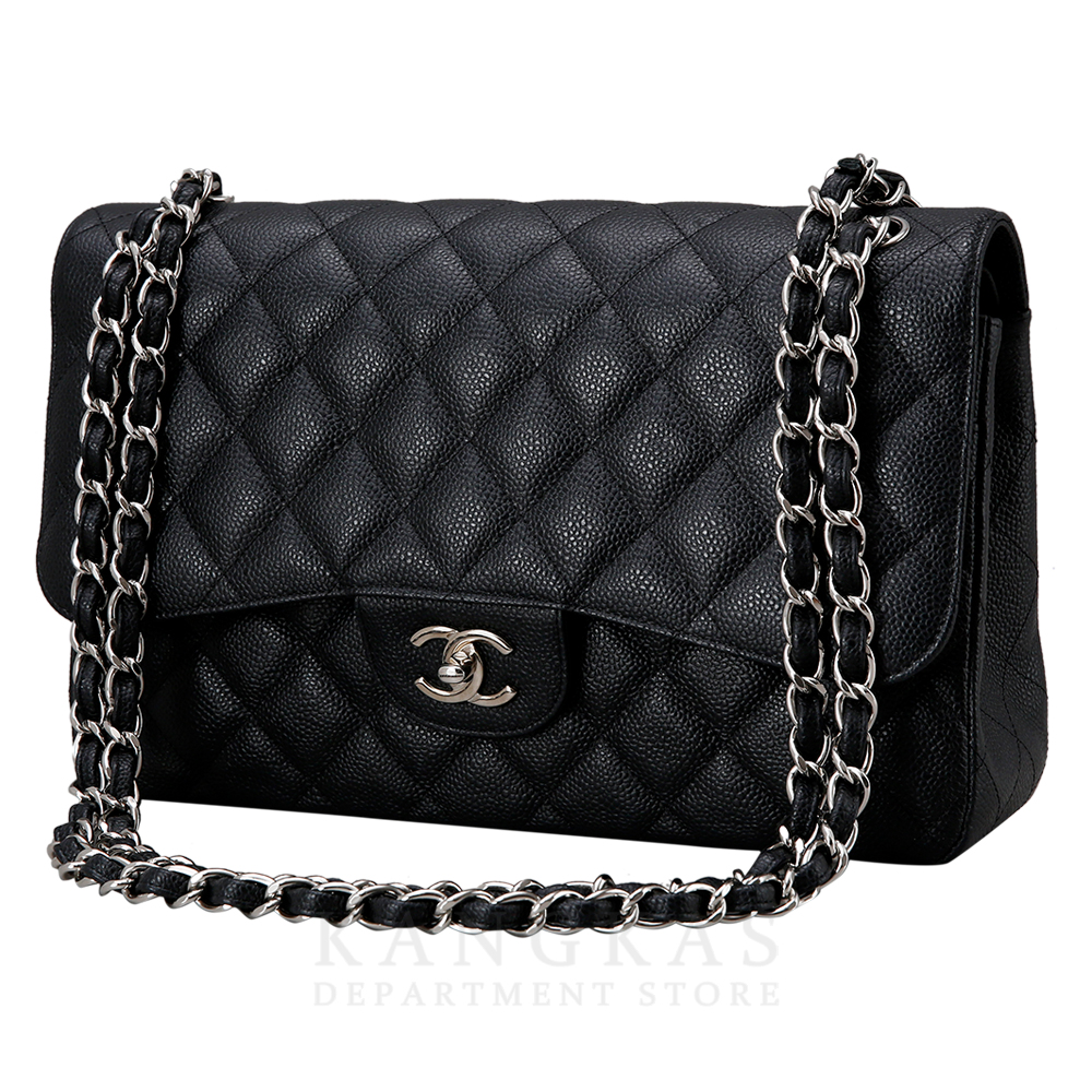 CHANEL(USED)샤넬 클래식 캐비어 점보 블랙