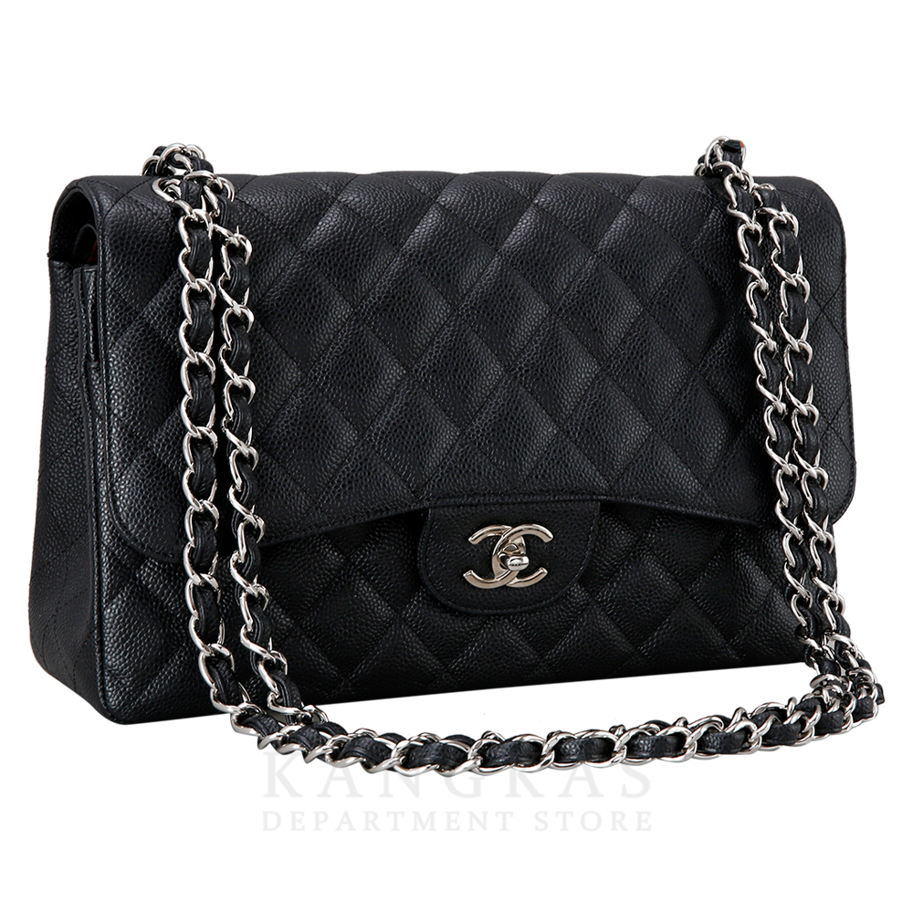 CHANEL(USED)샤넬 클래식 캐비어 점보 블랙
