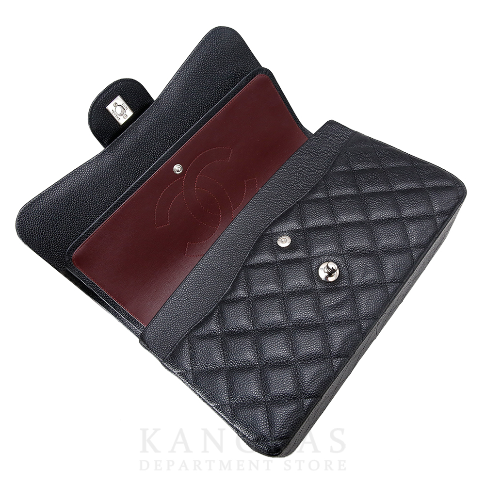 CHANEL(USED)샤넬 클래식 캐비어 점보 블랙