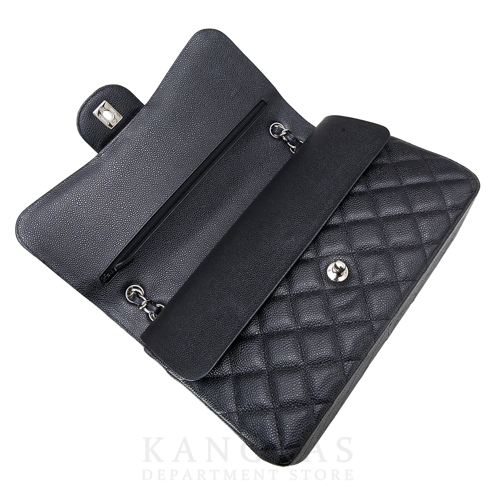 CHANEL(USED)샤넬 클래식 캐비어 점보 블랙