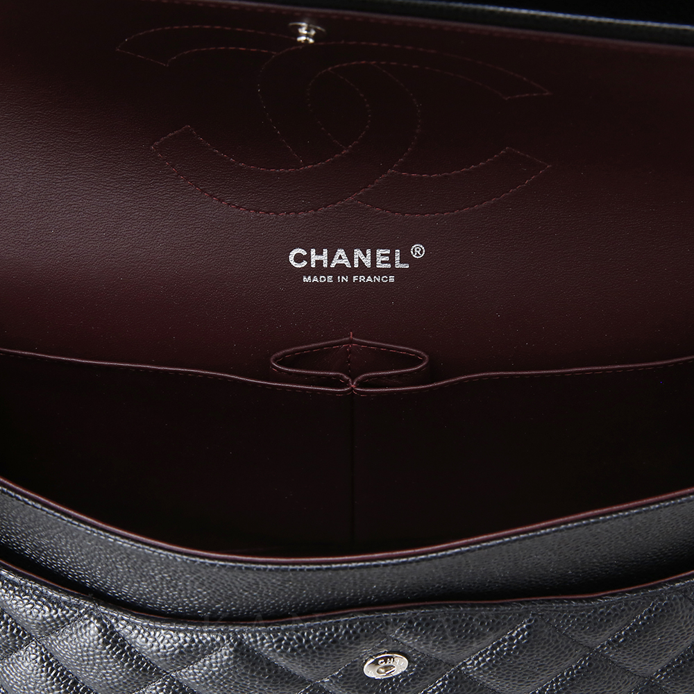 CHANEL(USED)샤넬 클래식 캐비어 점보 블랙