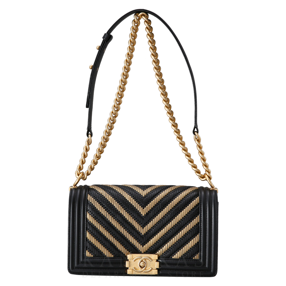 CHANEL(USED)샤넬 시즌 보이샤넬 쉐브론 미듐