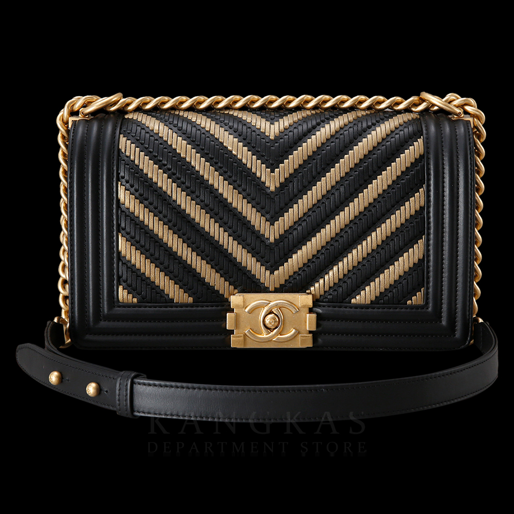 CHANEL(USED)샤넬 시즌 보이샤넬 쉐브론 미듐