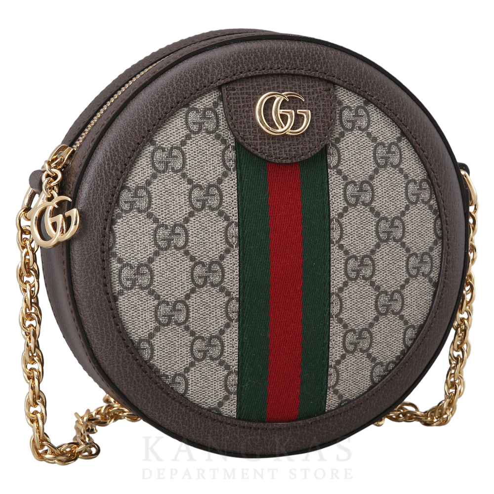 GUCCI(USED)구찌 GG로고 PVC 오피디아 라운드 숄더백