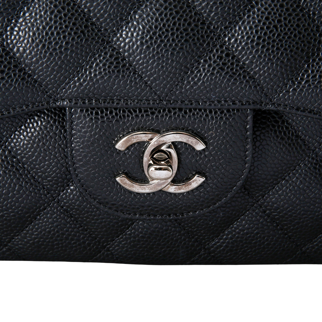 CHANEL(USED)샤넬 클래식 캐비어 점보 블랙