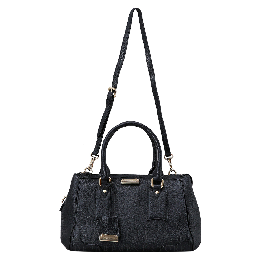 BURBERRY(USED)버버리 블랙 레더 토트숄더