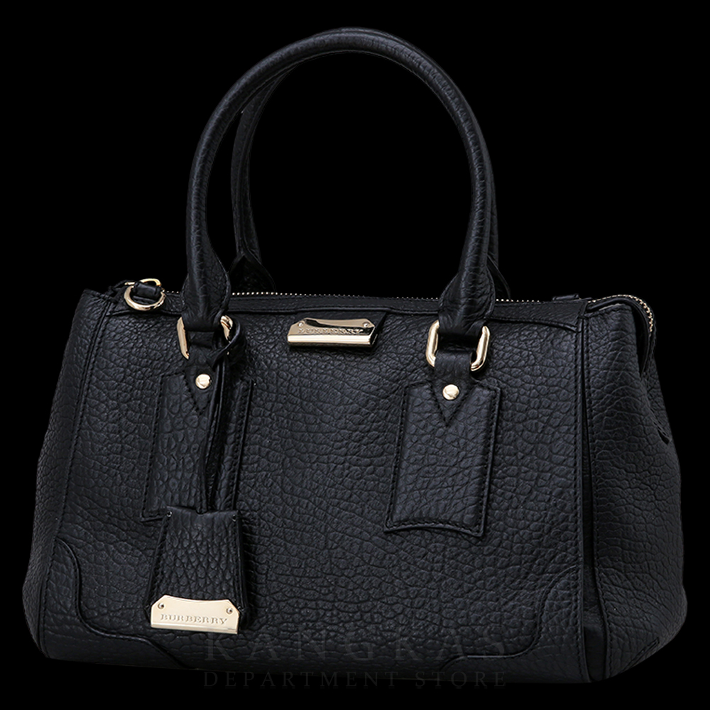 BURBERRY(USED)버버리 블랙 레더 토트숄더