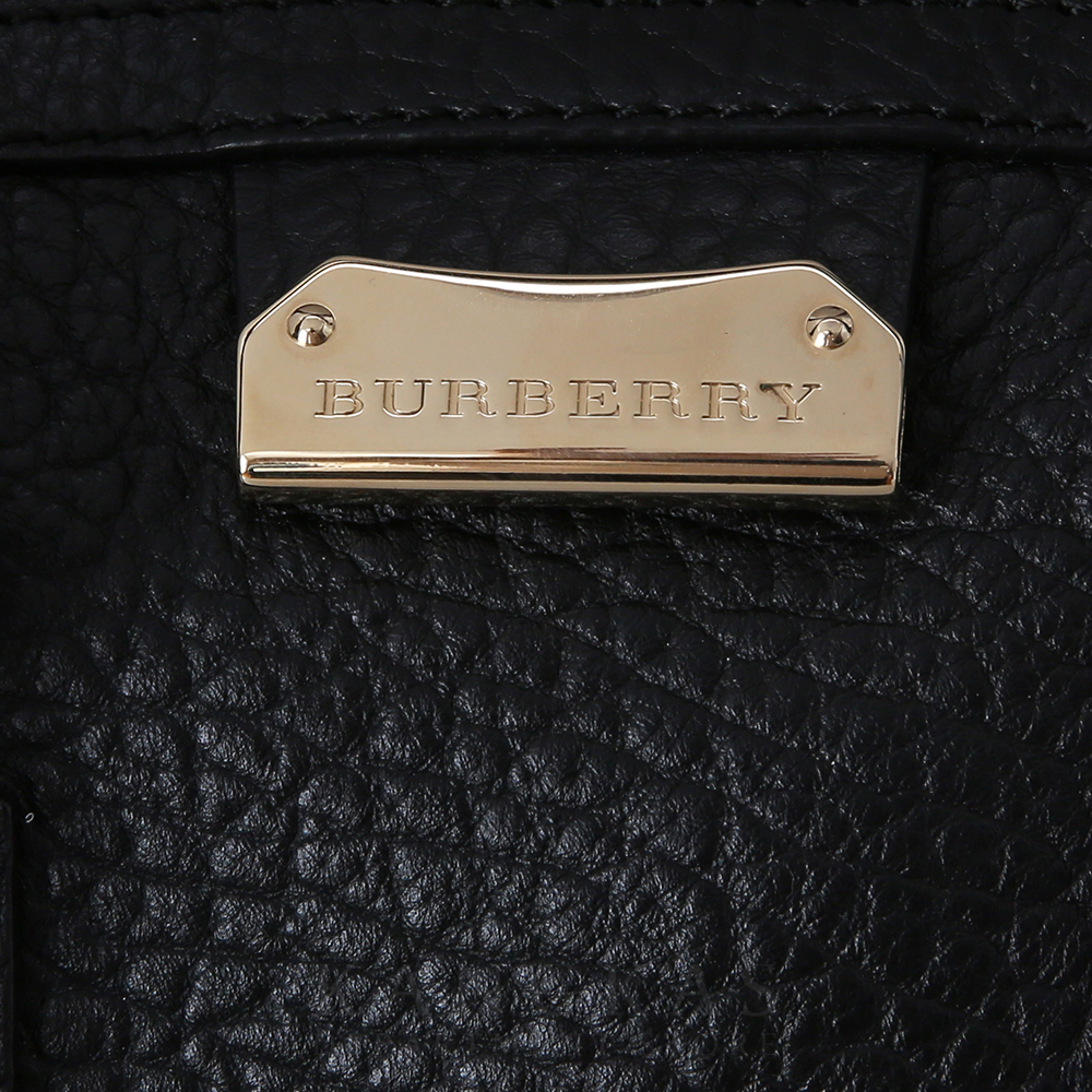 BURBERRY(USED)버버리 블랙 레더 토트숄더