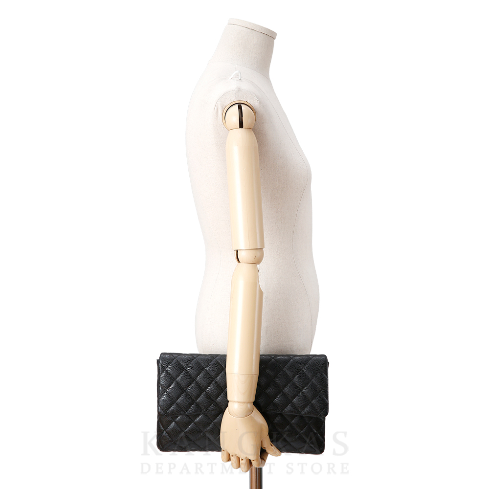 CHANEL(USED)샤넬 클래식 캐비어 클러치백