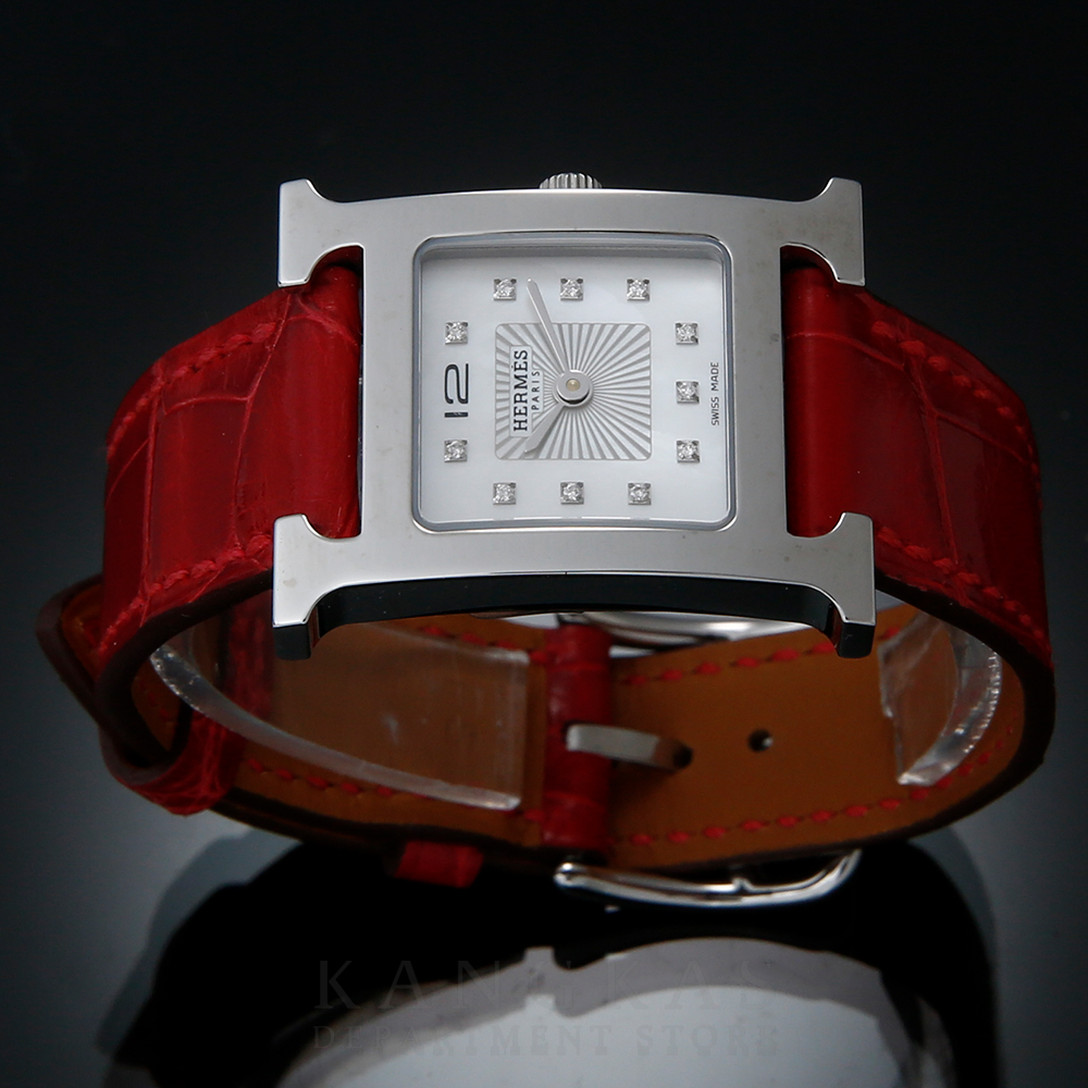 HERMES(USED) 에르메스 H아워 스틸 자개 HH1.210