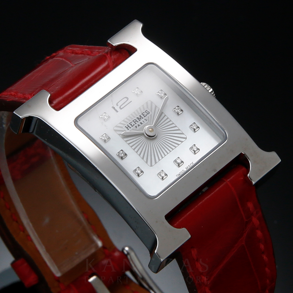 HERMES(USED) 에르메스 H아워 스틸 자개 HH1.210