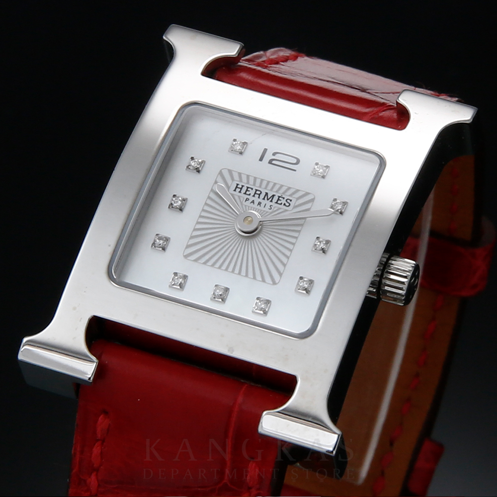 HERMES(USED) 에르메스 H아워 스틸 자개 HH1.210