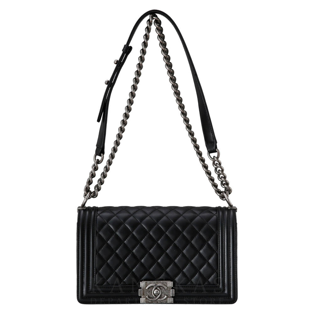 CHANEL(USED)샤넬  보이샤넬 램스킨 미듐