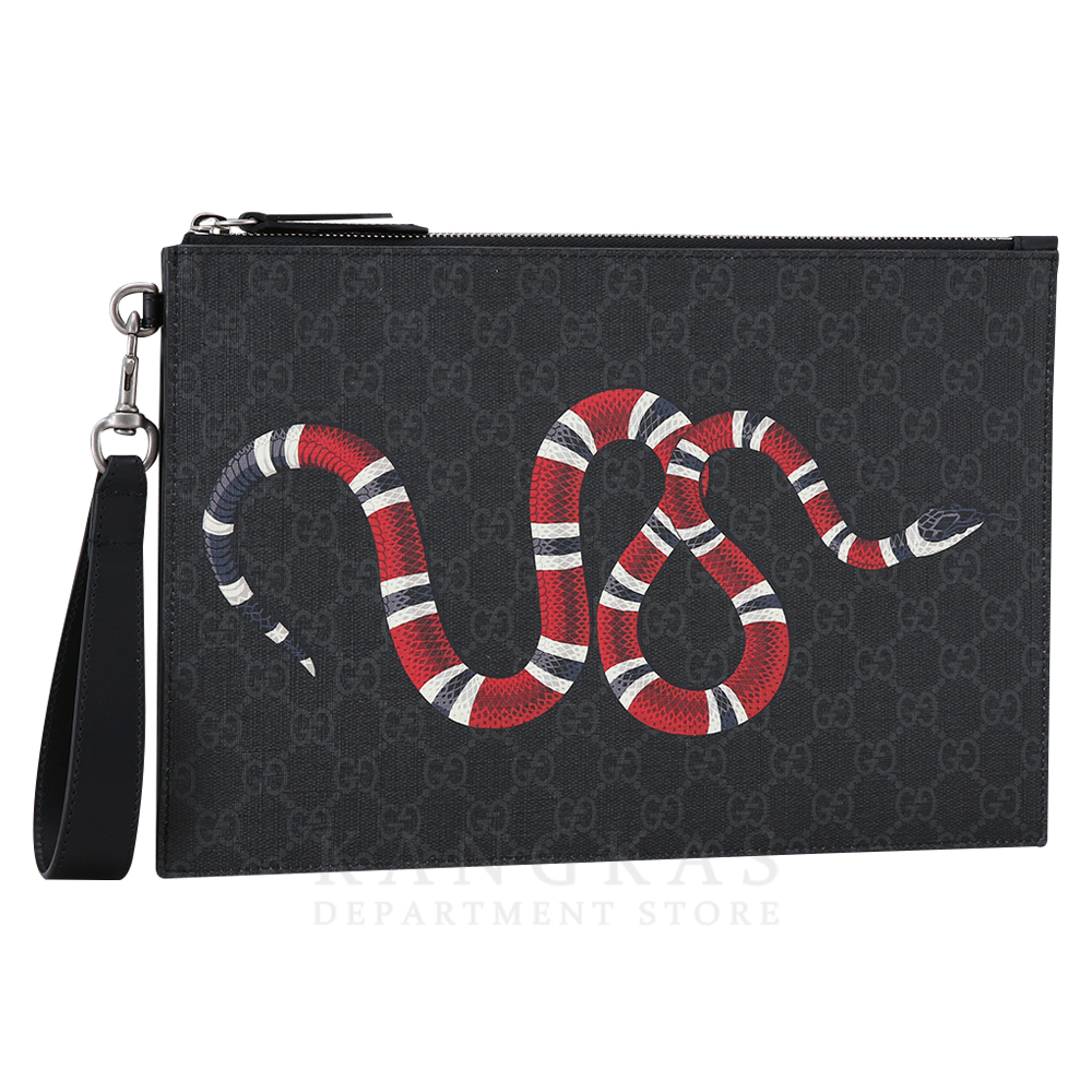 GUCCI(USED)구찌 GG로고 킹스네이크 수프림 클러치백
