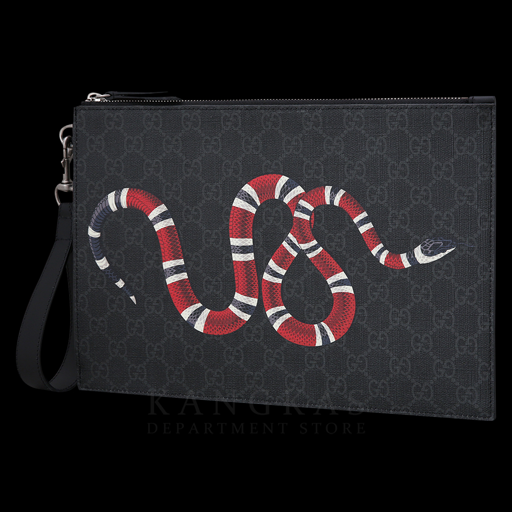 GUCCI(USED)구찌 GG로고 킹스네이크 수프림 클러치백
