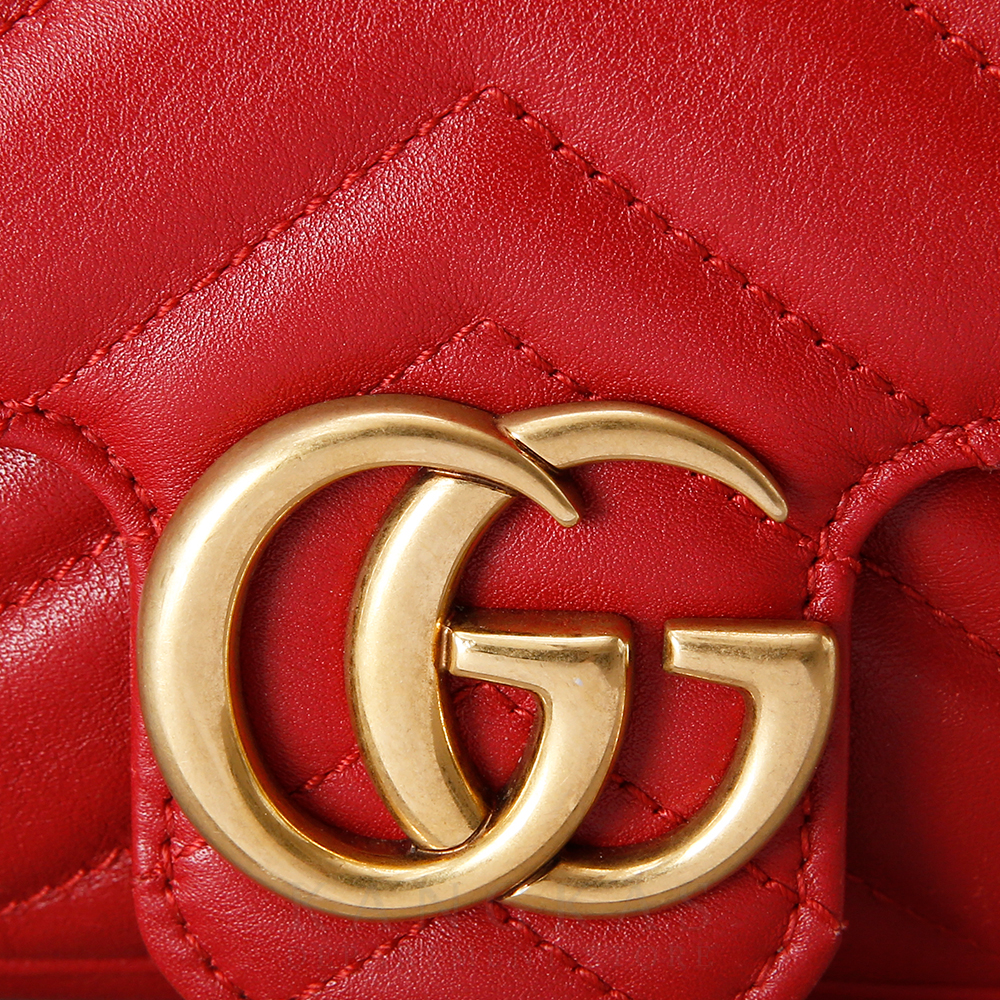 GUCCI(USED) 구찌 마몽트 마틀라세 수퍼미니 숄더백