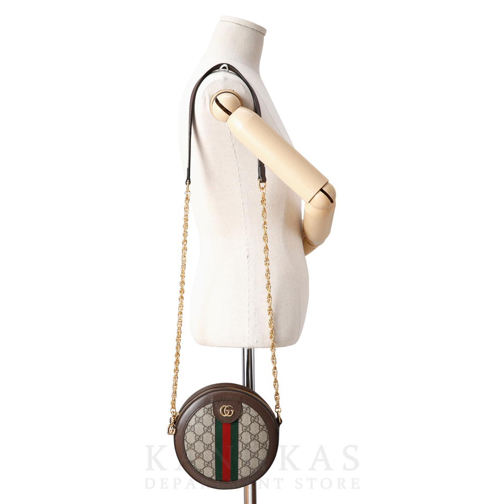 GUCCI(USED)구찌 GG로고 PVC 오피디아 라운드 숄더백