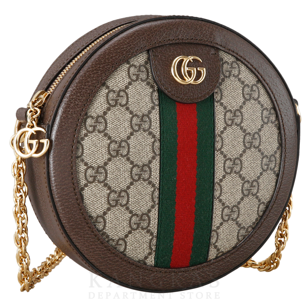 GUCCI(USED)구찌 GG로고 PVC 오피디아 라운드 숄더백