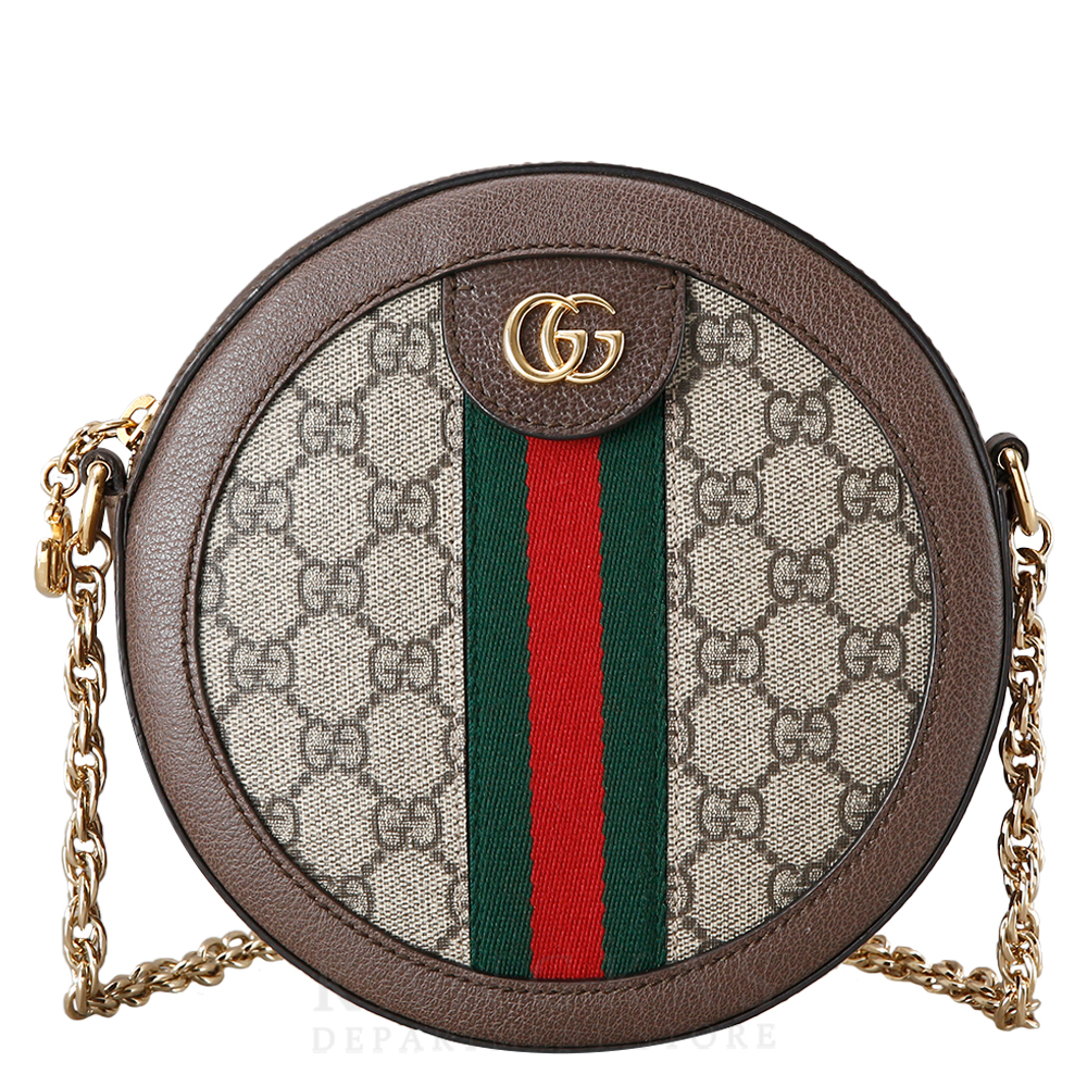 GUCCI(USED)구찌 GG로고 PVC 오피디아 라운드 숄더백