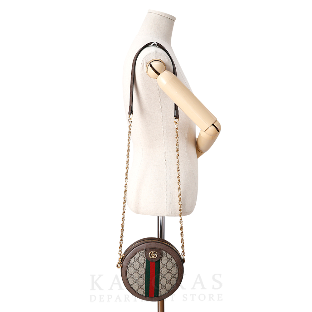 GUCCI(USED)구찌 GG로고 PVC 오피디아 라운드 숄더백