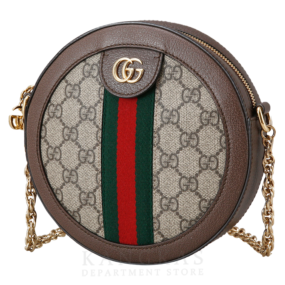 GUCCI(USED)구찌 GG로고 PVC 오피디아 라운드 숄더백