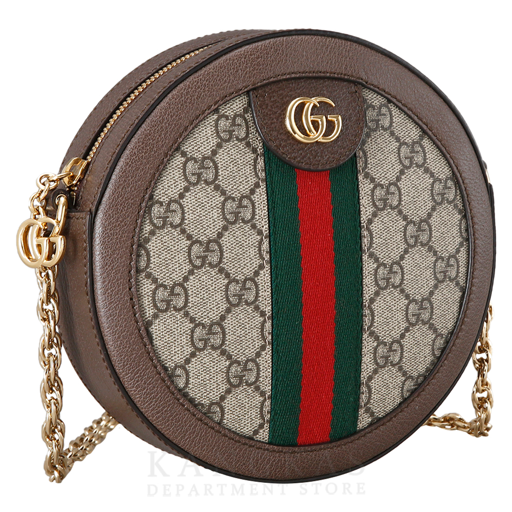 GUCCI(USED)구찌 GG로고 PVC 오피디아 라운드 숄더백