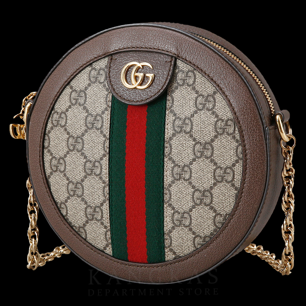GUCCI(USED)구찌 GG로고 PVC 오피디아 라운드 숄더백