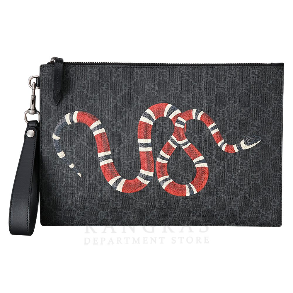 GUCCI(USED)구찌 GG로고 킹스네이크 수프림 클러치백