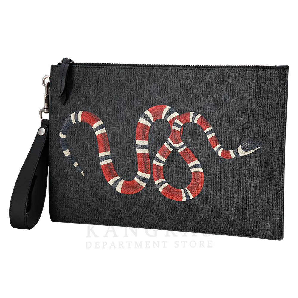 GUCCI(USED)구찌 GG로고 킹스네이크 수프림 클러치백