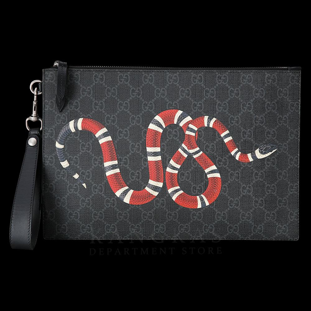 GUCCI(USED)구찌 GG로고 킹스네이크 수프림 클러치백