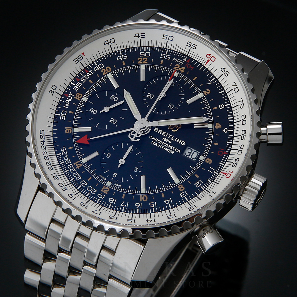 BREITLING(USED)브라이틀링 네비타이머 크로노 GMT A24322