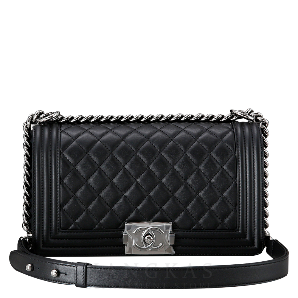 CHANEL(USED)샤넬  보이샤넬 램스킨 미듐 블랙