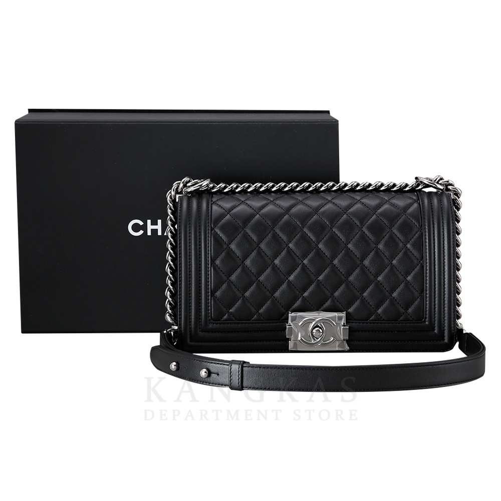 CHANEL(USED)샤넬  보이샤넬 램스킨 미듐 블랙