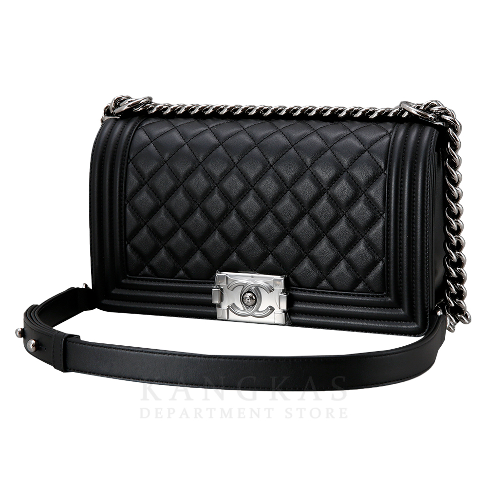 CHANEL(USED)샤넬  보이샤넬 램스킨 미듐 블랙