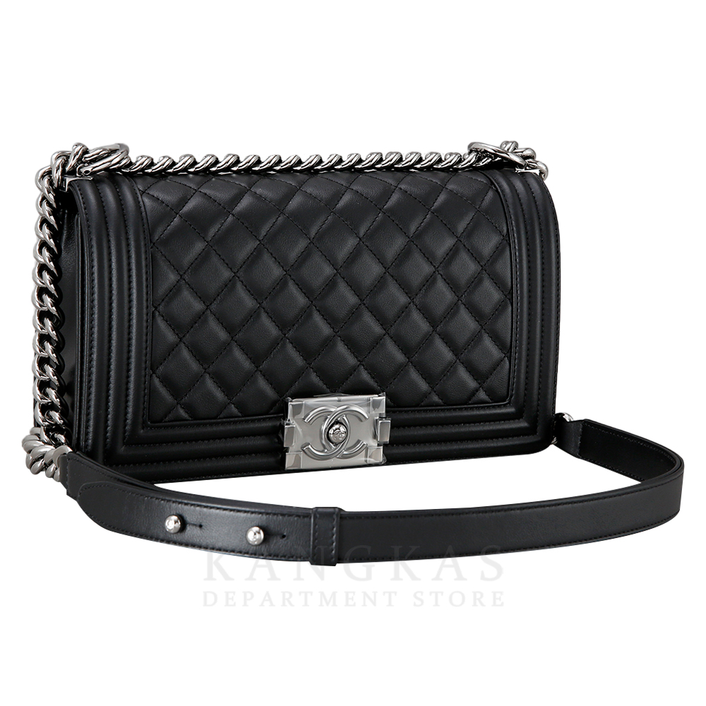 CHANEL(USED)샤넬  보이샤넬 램스킨 미듐 블랙