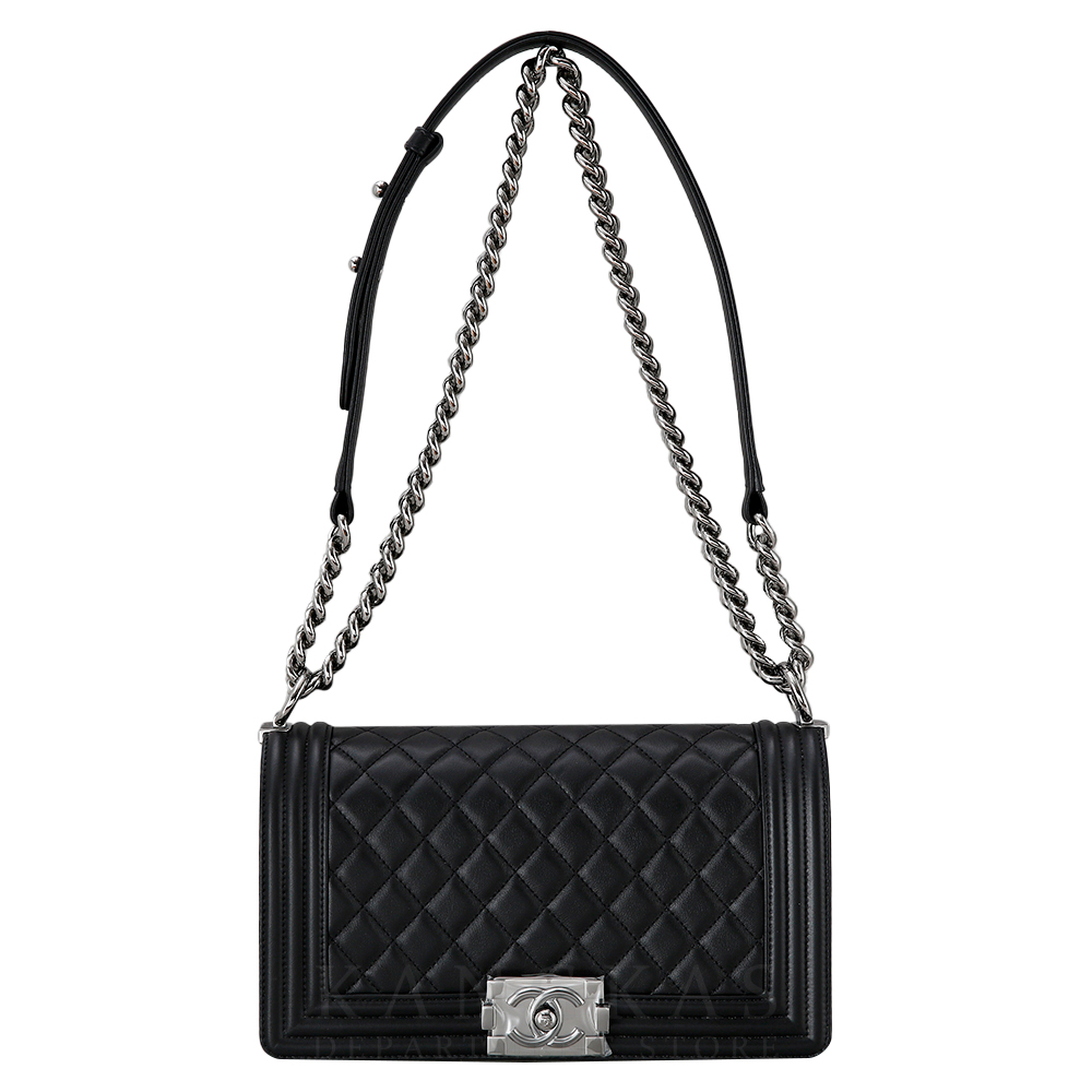 CHANEL(USED)샤넬  보이샤넬 램스킨 미듐 블랙