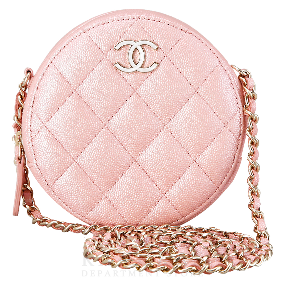 CHANEL(USED)샤넬 캐비어 라운드 체인숄더백