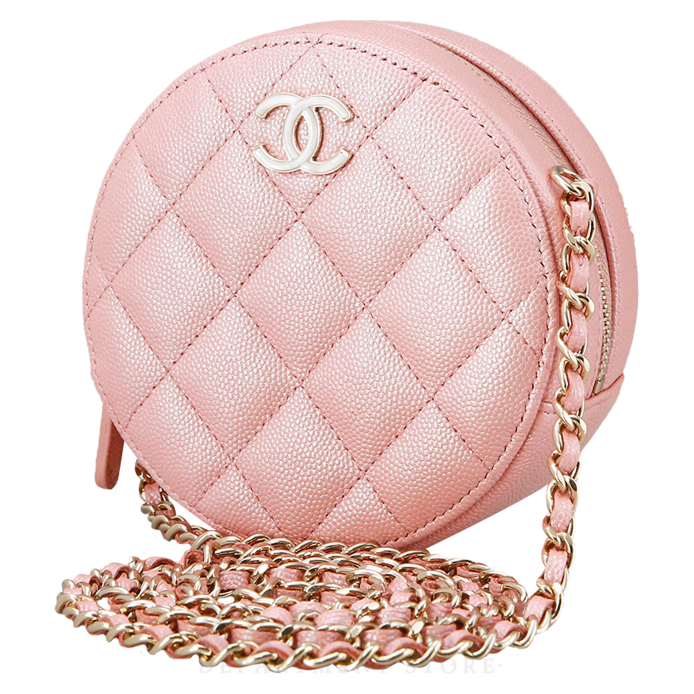 CHANEL(USED)샤넬 캐비어 라운드 체인숄더백
