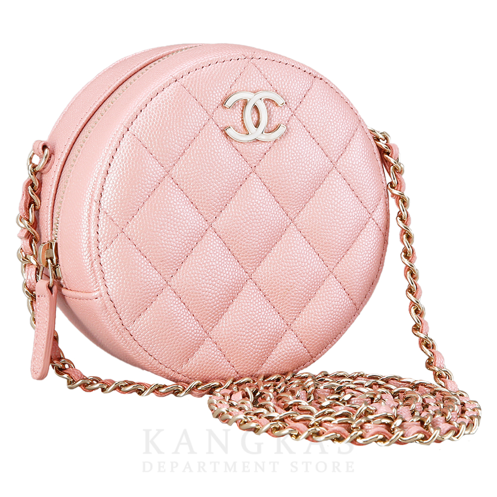 CHANEL(USED)샤넬 캐비어 라운드 체인숄더백