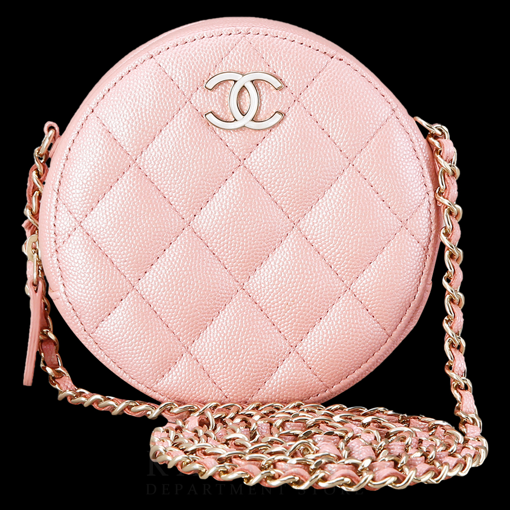 CHANEL(USED)샤넬 캐비어 라운드 체인숄더백