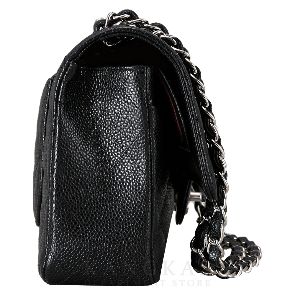 CHANEL(USED)샤넬 클래식 캐비어 미듐 은장