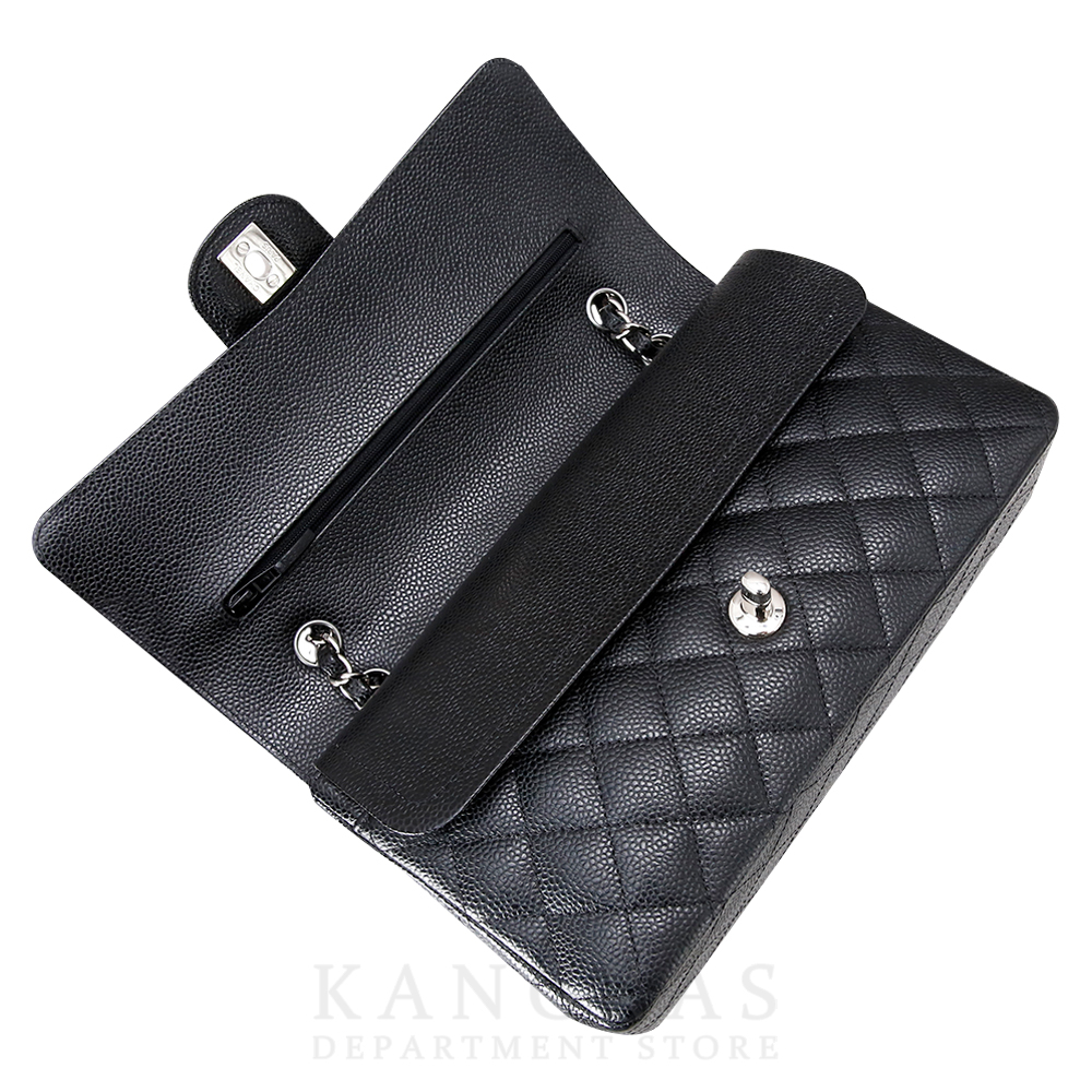 CHANEL(USED)샤넬 클래식 캐비어 미듐 은장